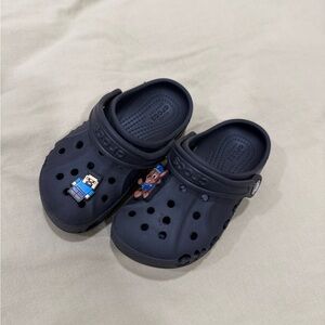 CROCS Kids Black Water Shoes with Fun Charms
